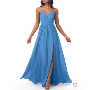 Azazie Gracie Bridesmaid Dress - Color Blue Jay